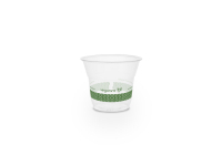 Cold Cup PLA Slim 5oz 150ml Green Stripe, Carton 2000 - Vegware