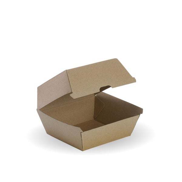 Burger box - 105 x 105 x 85mm - FSC Mix - kraft Biopak