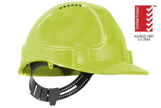 TUFF-NUT' Vented PinLock Hard Hat, NEON YELLOW - Esko