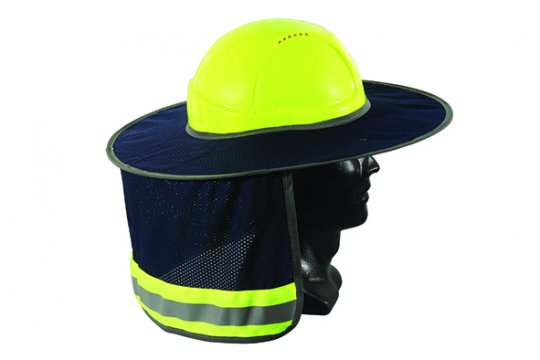 Good2Glow' Full Brim Hard Hat Sun Shield, Blue - Esko