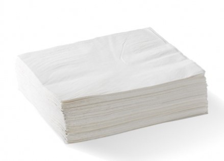 Lunch Napkins 1/4 Fold - White, 300mm x 300mm, 1 Ply - Matthews