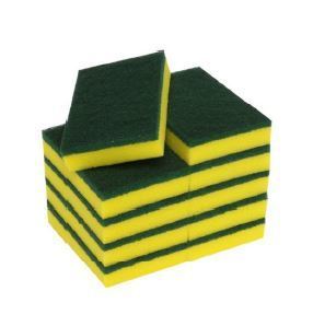 Premium Scouring Sponges - Yellow/Green, 100mm x 150mm x 30mm Carton 40 *Full Size - Matthews