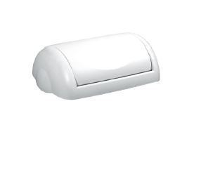 Wall Mount Bin 23L Swing Lid - White, Weighted Swing Design - Matthews