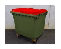 Bin MGB 1100L 4 wheeled - Multiple colour options - Vegware