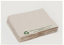 Serviette 1-ply unbleached 30 x 30cm lunch folded in 1/4, Pack 200 - Vegware