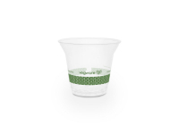 Cold Cup PLA Standard 9oz 300ml Green Stripe, Carton 1000 - Vegware