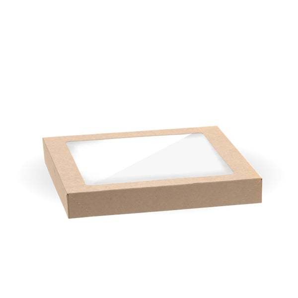 Catering Tray Lid Bioboard with PLA Window  Small - Biopak