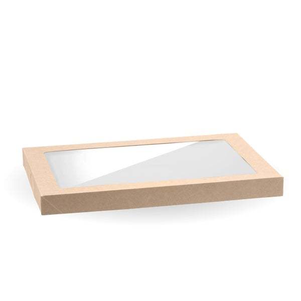 Catering Tray Lid Bioboard with PLA Window Medium - Biopak