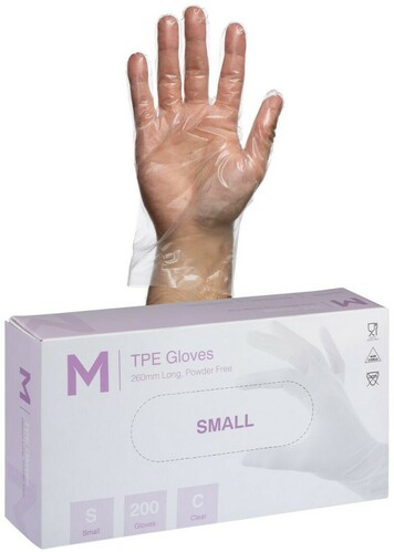 TPE Powder Free Gloves - Clear SMALL - Matthews