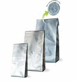 Coffee Valve Bag 1KG Side Gusset with Valve SILVER MATT