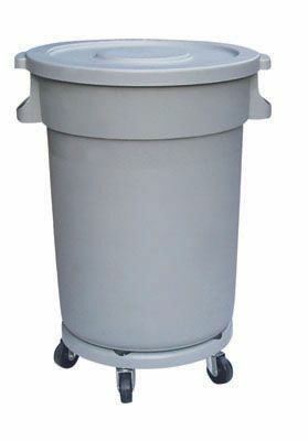 80L Round Bin with Lid & Detachable Wheels