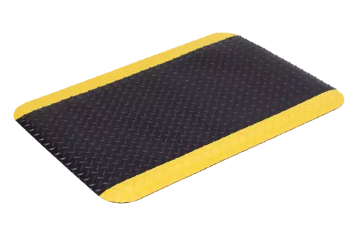 Diamond Plate Matting -  900 wide x per m Black/Yellow - AMS