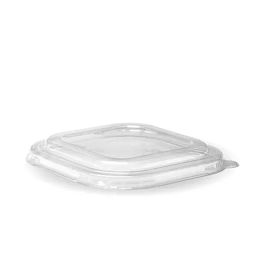 750ml-1,400ml Clear RPET Square Takeaway Lid - Biopak