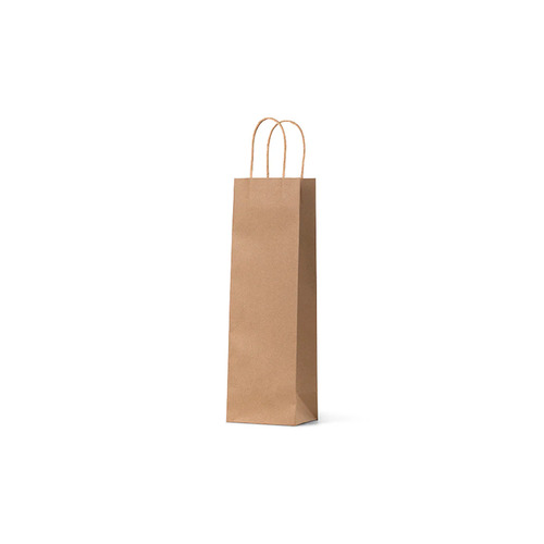 Brown Kraft Single Wine Bag - Bee Dee