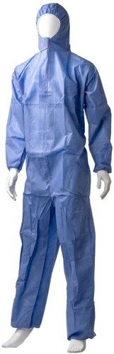 SMS Coverall Type 5/6 - Blue, XL, 50gsm *Breathable Coverall - Matthews