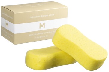 All Purpose Automotive Sponges - Yellow, 60mm x 220mm x 115mm Box 12 - Matthews