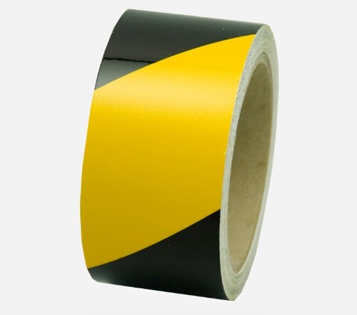 Hazard Warning Tape - 50mm x 33m - Black/Yellow - AMS