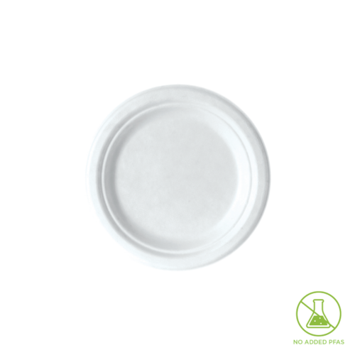 Sugarcane PLATE, 7in White 175 - Detpak
