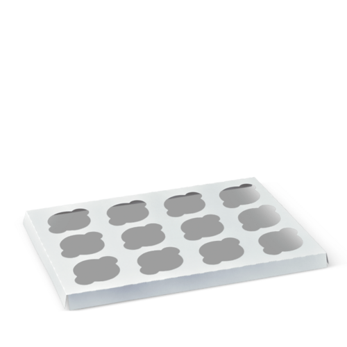 12 Cupcake Insert (Fits Q307s0001) White 396 x 291 - Detpak